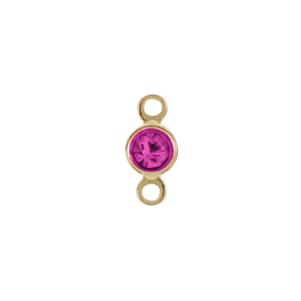 8143F Terminal Mini Cristal Fucsia 2 Asas 6 Pz
