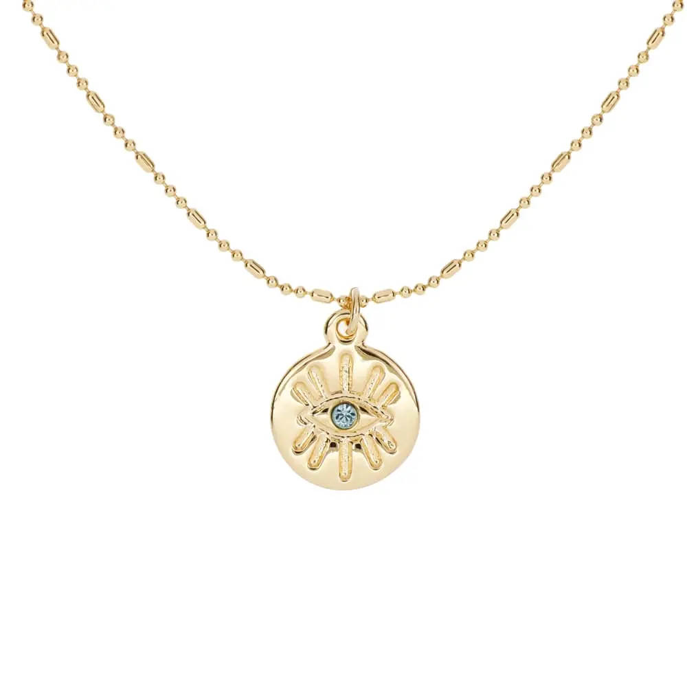 9108 Collar Moneda Ojo 45cm