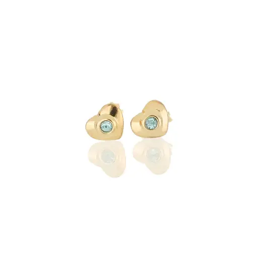 [3982A] 3982A Broquel Corazones C/Cristal Azul